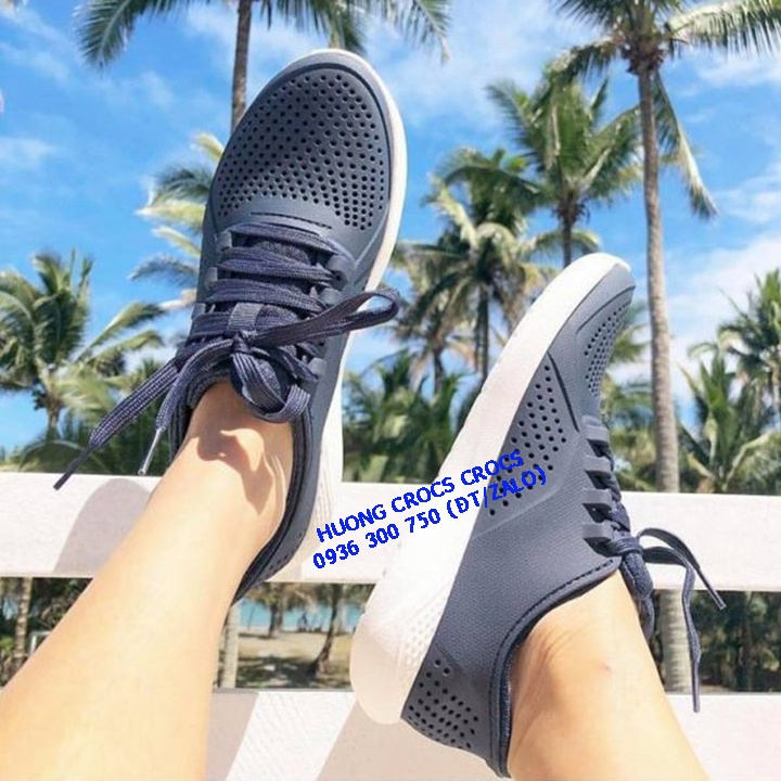 GIÀY NHỰA CROCS LITERIDE PACER XỊN ĐÉT CHO NAM MÀU NAVY FULL BOX
