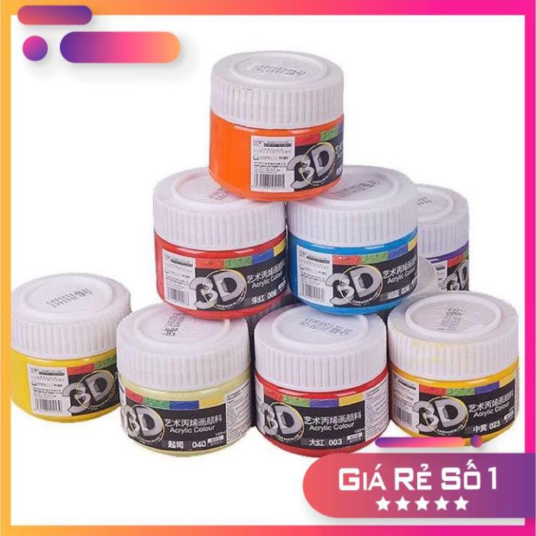 (TKQT)Màu Acrylic 3D , 5D 30ml Custom Giày, Vải, Túi, Vẽ Lên Tranh Giấy, Vải Toan(CMT88) HG0901 HG2703