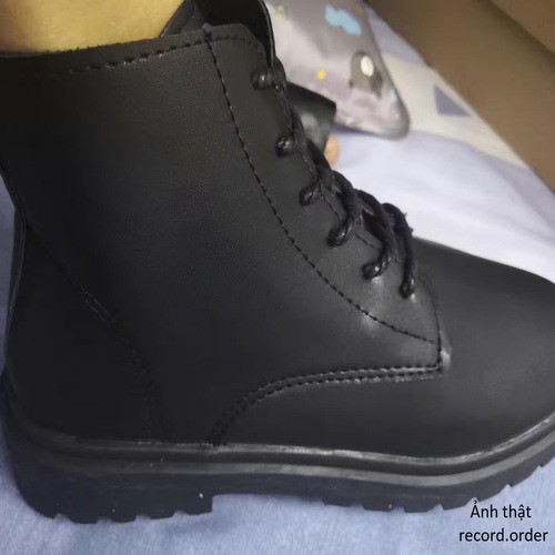 Giày boots nữ cổ cao đen ulzzang có lót lông cao 3cm (ảnh thật) | BigBuy360 - bigbuy360.vn