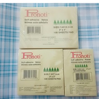 Giấy nhắn vàng Pronoti các cỡ ( 3*2, 3*3, 3*4)