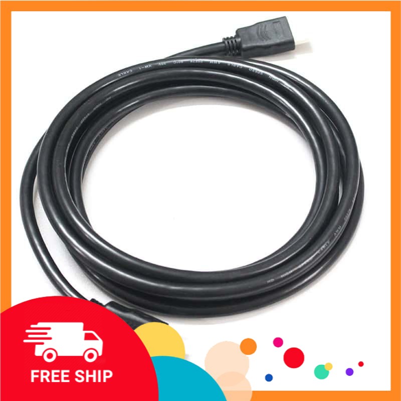 Cáp HDMI 7.0 Tròn Đen chống nhiễu cực tốt 3M chính hãng.