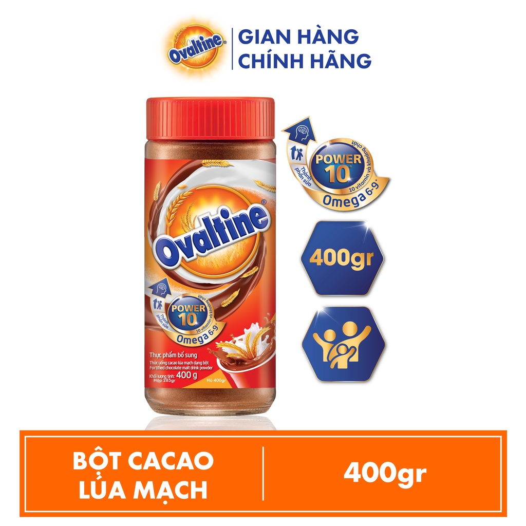 Bột Cacao Lúa Mạch Ovaltine - Hũ 400g