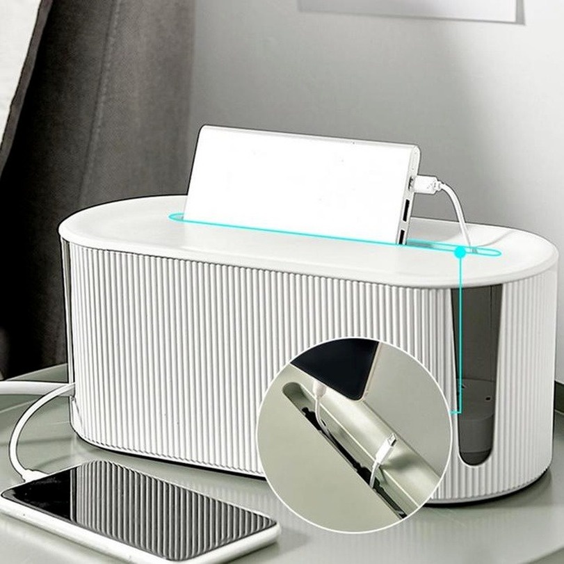 Hộp đựng ổ cắm điện  trang trí phong cách Nhật | Hộp Đựng Dây Cáp Gọn Gàng Kiểu Bắc Âu | Hộp Đựng Ổ Cắm Điện Để Bàn Tiện Dụng |  Sắp Xếp Dây Cáp Gọn Gàng | Hộp Đựng Bảo Vệ Dây Điện An Toàn Cho Quầy Nhà | Hộp lưu trữ ổ cắm điện