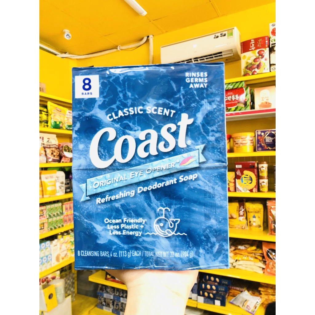 [PACIFIC OCEAN] [Lốc 8 Cục] Xà Phòng Coast Mỹ Classic Scent Pacific Ocean 113g - Made In USA