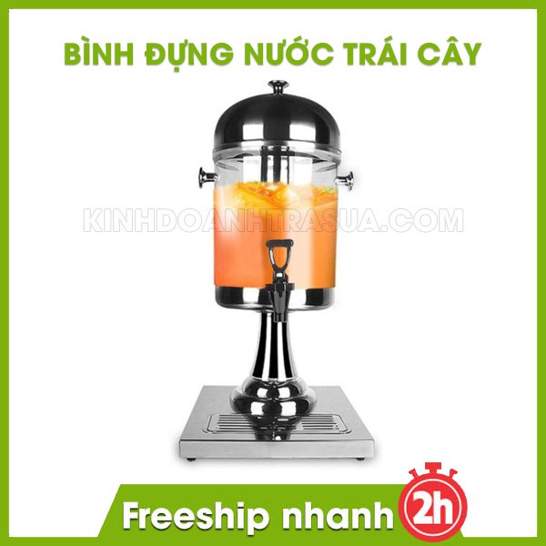 Bình Đựng Nước Trái  Cây Inox 8L (Loại Tốt) - Tặng Công Thức Trà Trái Cây Bao Ngon