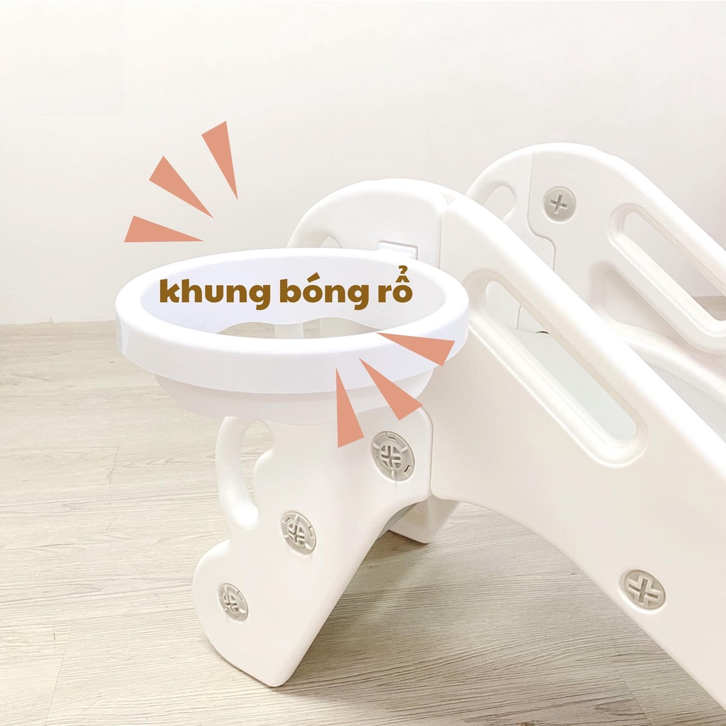Cầu Trượt Nhựa Cao Cấp 2 Trong 1 Đa Năng Cho Bé Vui Chơi