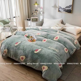 Chăn lông tuyết mềm mịn, chăn lông tuyết thu đông 2mx2m3 nhiều mẫu