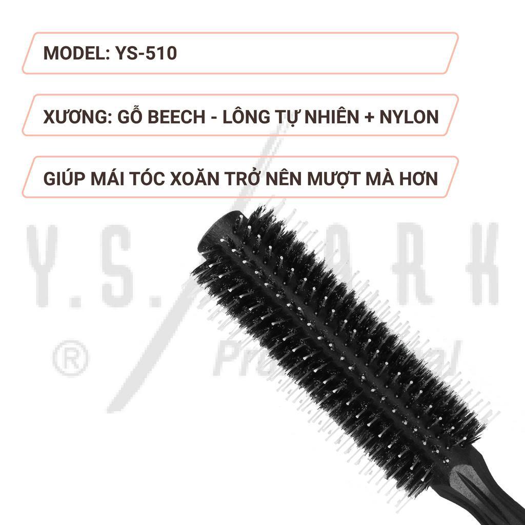 Lô sấy tóc Carbon Tiger Brush YS PARK professional lược uốn chịu nhiệt 48mm chính hãng YS-510