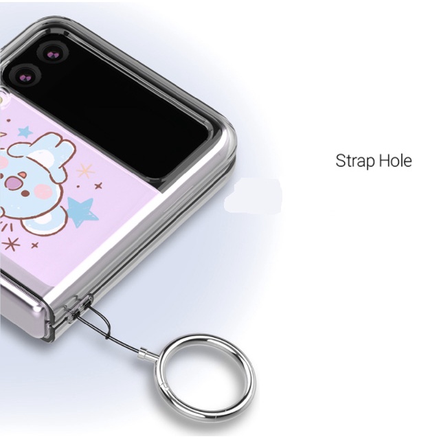 Bao da điện thoại BT21 mỏng trong suốt cho Z Flip 3 / Z Flip3 5G / Z Flip 4 / Z Flip4 5G