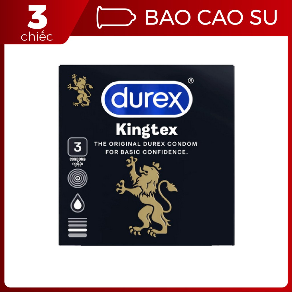 Bao cao su Durex Kingtex Hộp 3 chiếc - BigBull Shop