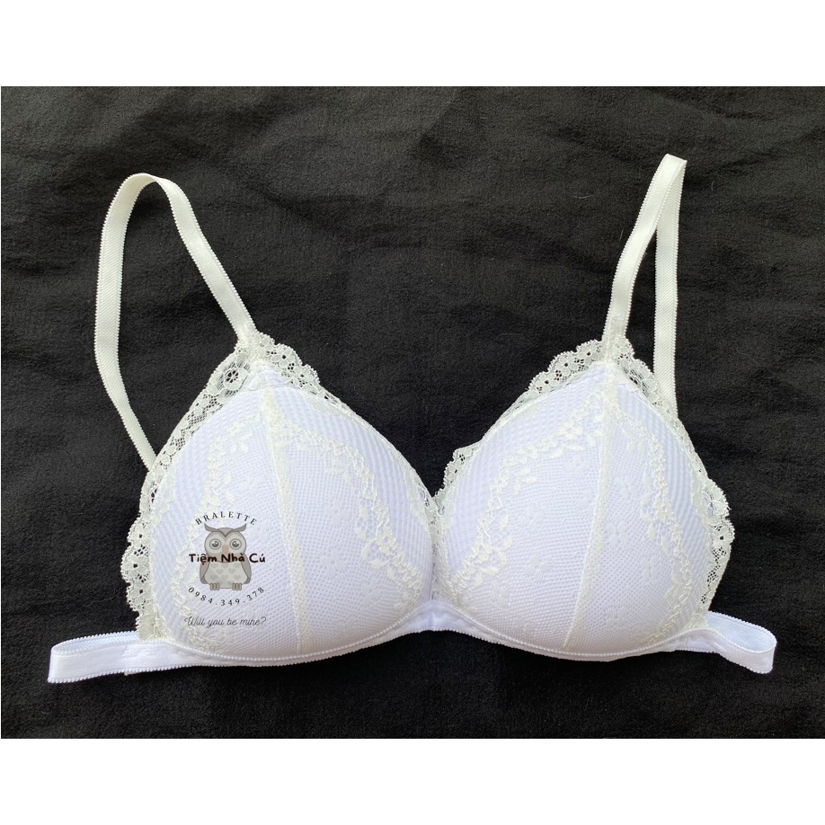 Set bra thiết kế sexy, Đồ lót nữ ren trắng gợi cảm ôm ngực nguyên set gồm áo + quần lọt khe dây | BigBuy360 - bigbuy360.vn