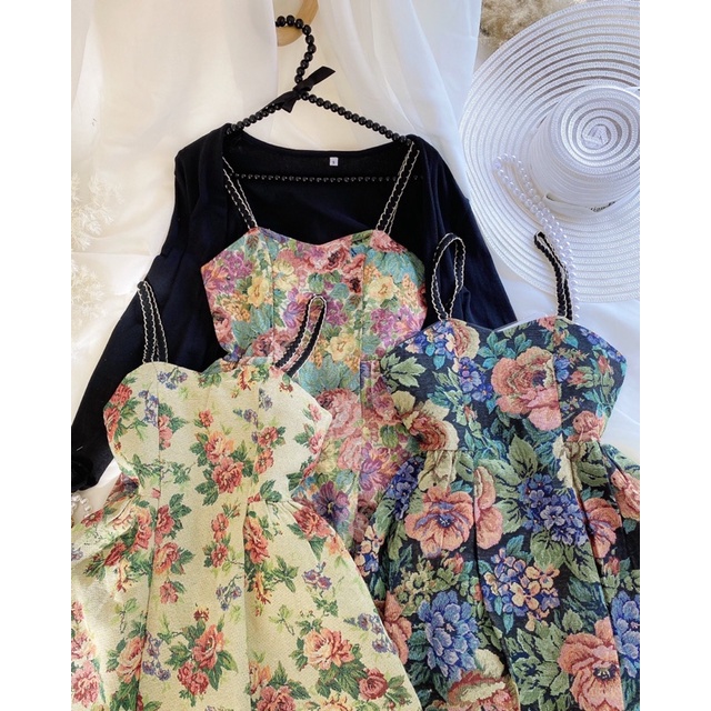 SET BỐ HOA KÈM ÁO size S/M - Pinkger Clothing