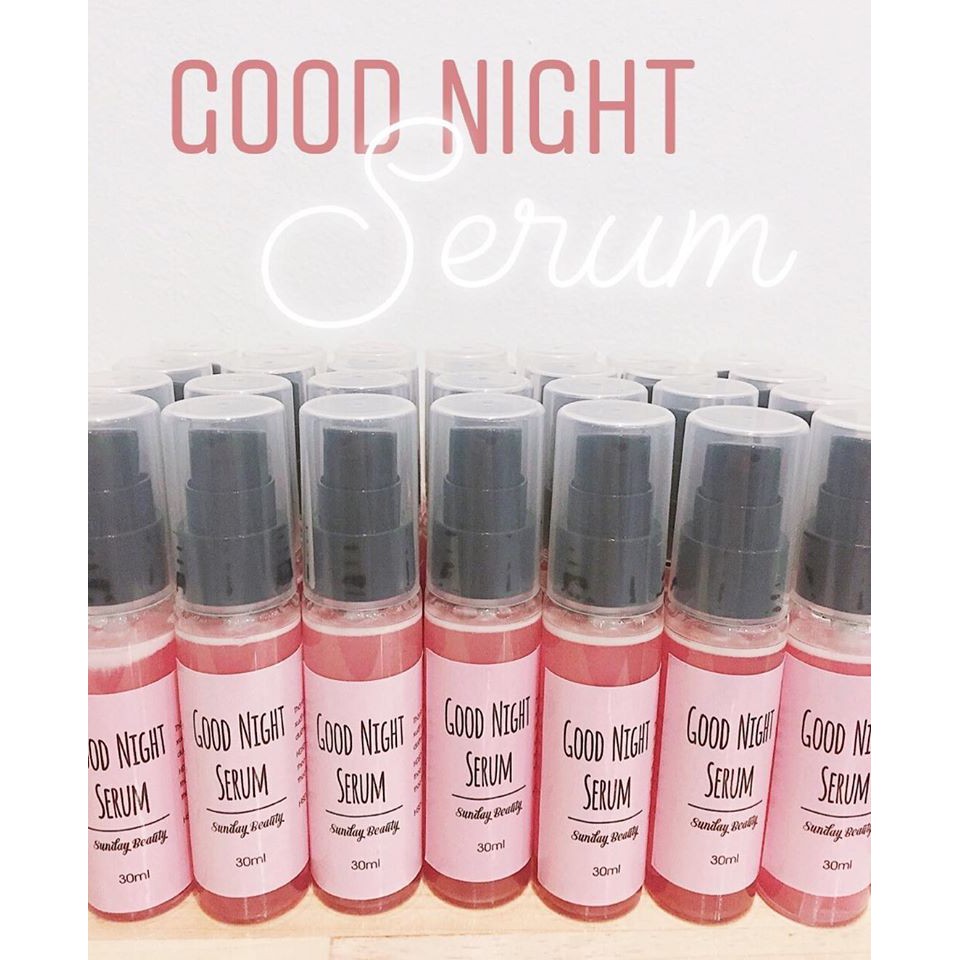 Serum dưỡng da ban ban đêm dưỡng trắng cấp ẩm se khít lỗ chân lông thiên nhiên Goodnight serum Sunday Beauty handmade