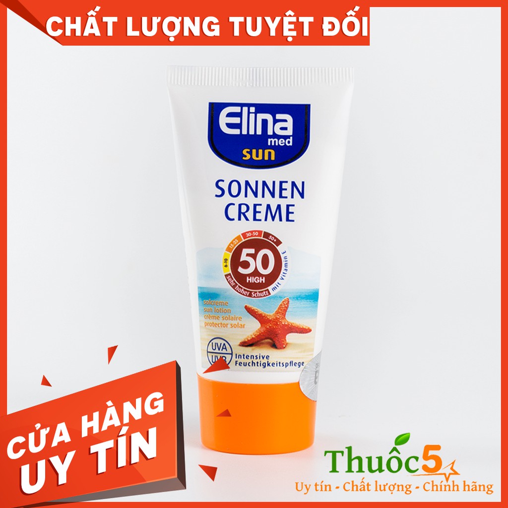 [GIÁ GỐC] SPF 50+ Elina Med Sun Sonnen Creme kem chống nắng hiệu quả