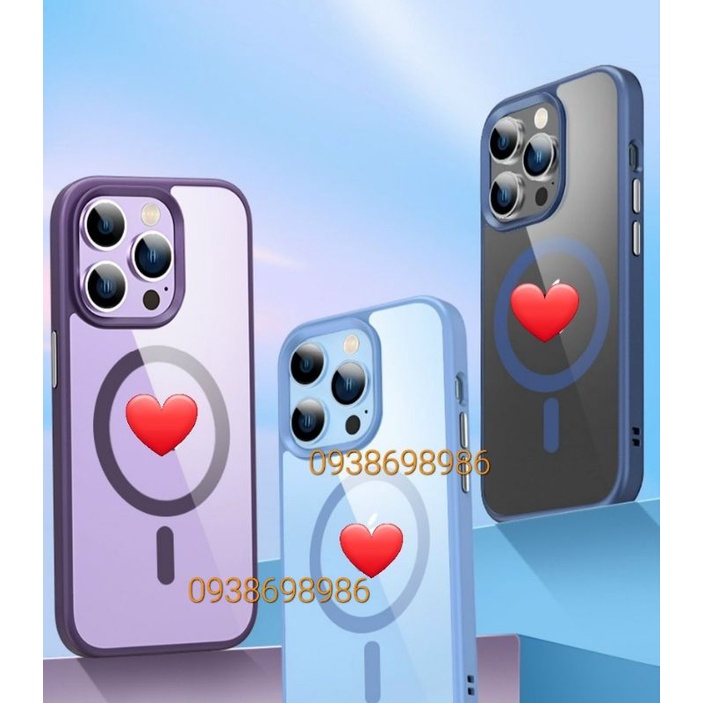 Iphone 14 pro max / 14 pro / 13 pro / 13 pro max _ Ốp trong suốt tích hợp vòng Magsaf LiKGUS hỗ trợ sạc