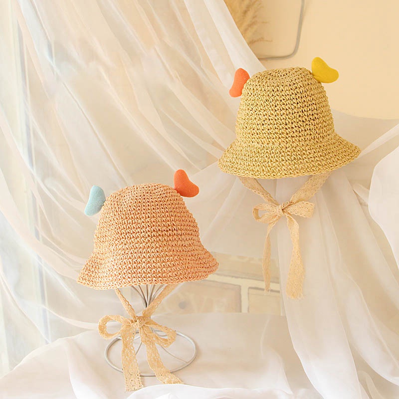 Mũ Rơm Chống Nắng Thoáng Khí Dễ Thương Dành Cho Bé Gái