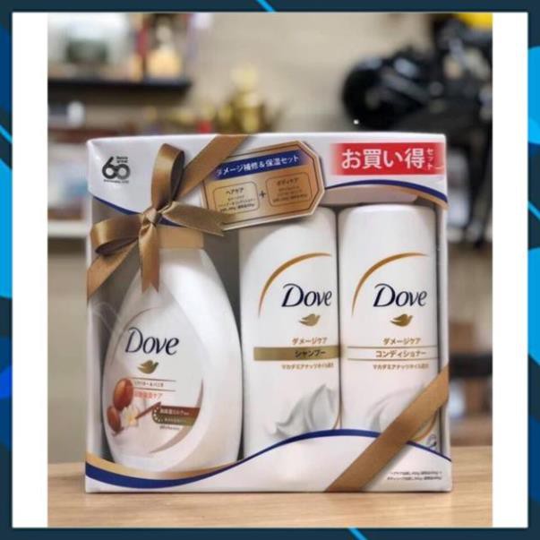 Bộ dầu gội xả tắm DOVE Set 3 Nhật Bản