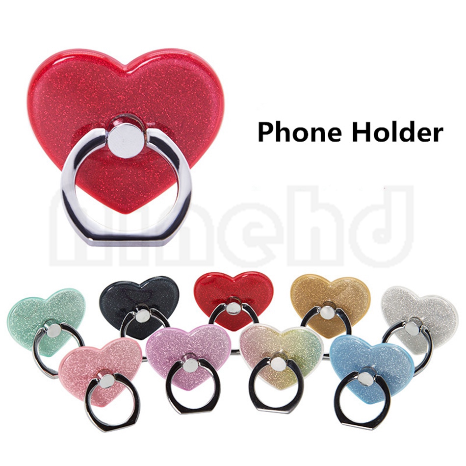 Nhẫn đỡ xoay 360 độ kiểu trái tim thời trang sang trọng cho điện thoại