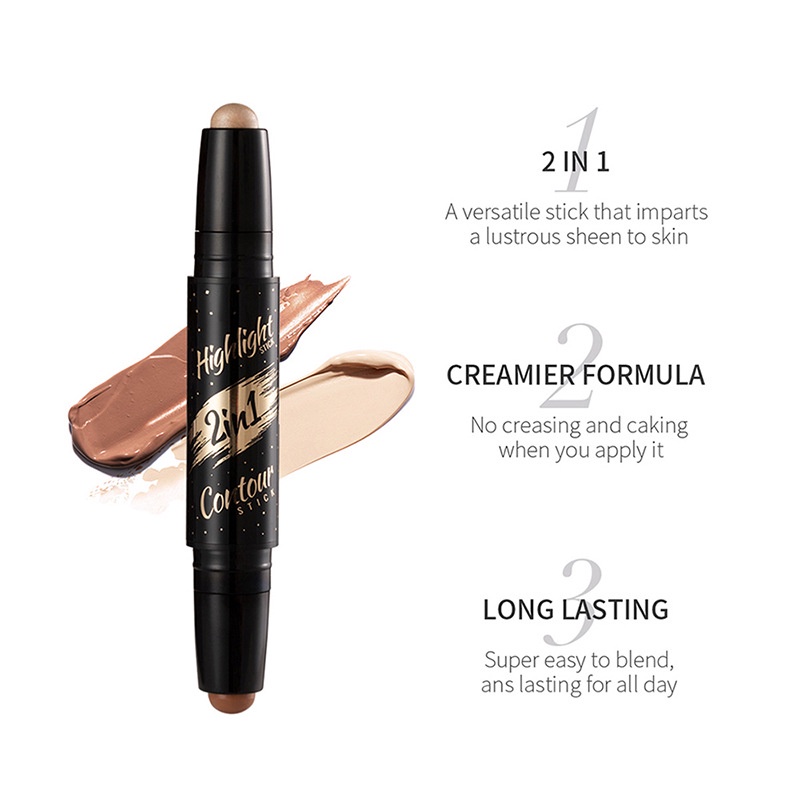 Double-headed High-gloss Trimming Stick Three-dimensional Contour Shadow Natural