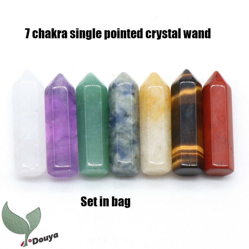 Bộ 7 Viên Đá Chakra Pha Lê Chữa Bệnh: Bộ Đũa Thiền