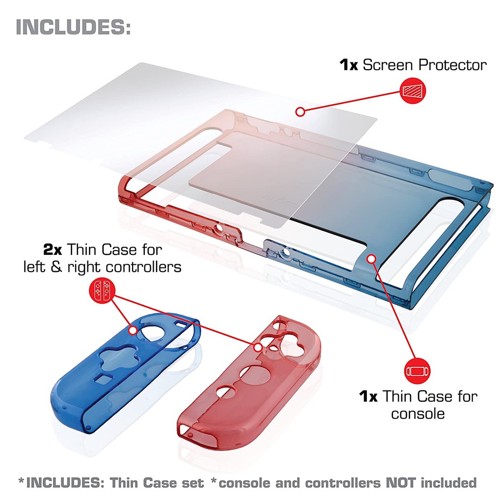 Ốp Lưng Nyko Thin Case + Miếng Dán Cường Lực Cho Nintendo Switch