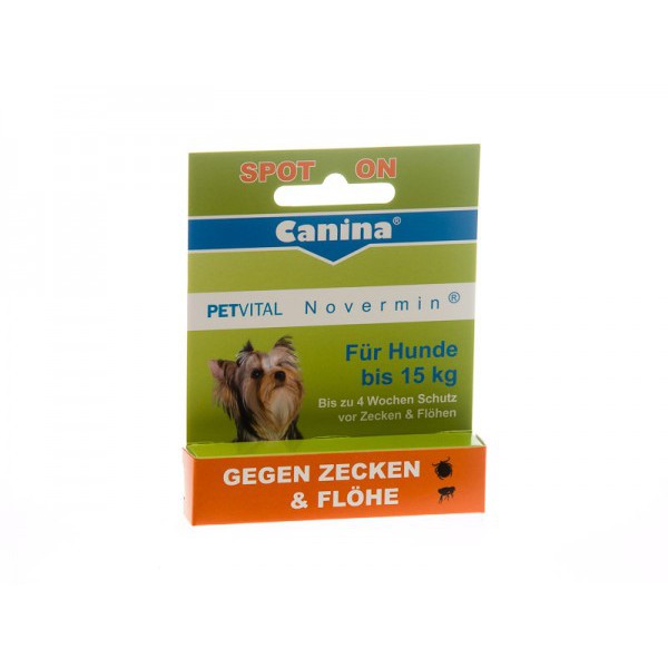 Nhỏ gáy PETVITAL ® Novermin Canina dành cho Chó giống nhỏ dưới 15kg hàng nhập Đức