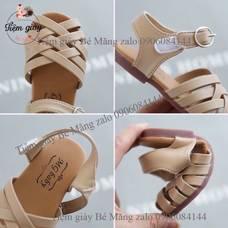 sandal bé gái rọ đan chéo mã mới