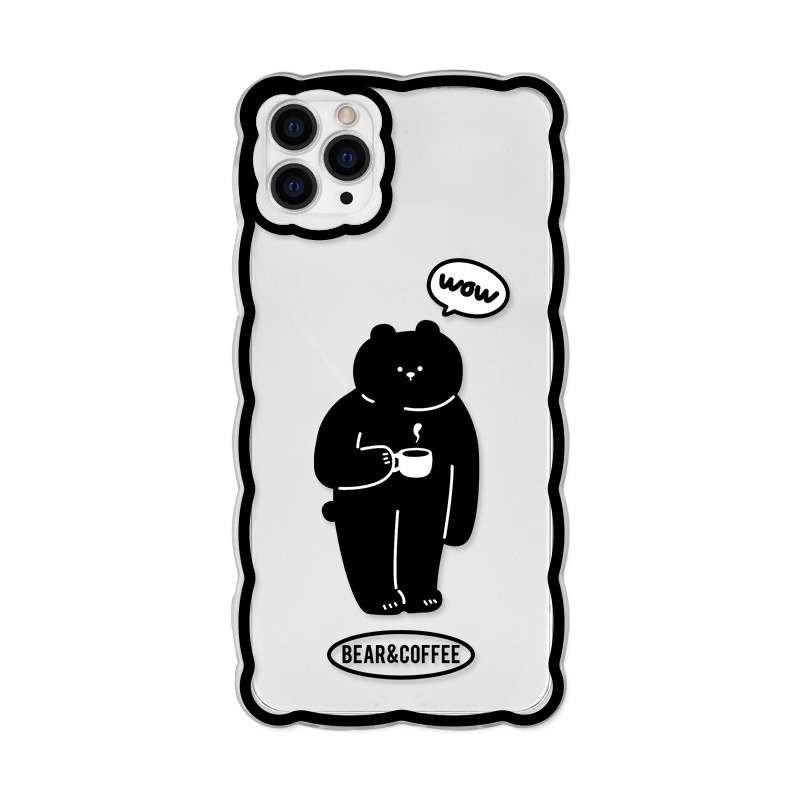 Ốp Điện Thoại Tpu Silicon Hình Gấu Uống Cà Phê Cho Iphone 13Pro 12 xs 11 xr-14