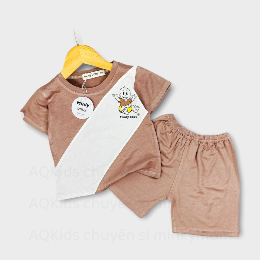 [BÉ 20-30KG] Bộ Thun Lạnh Minkymom Minlybaby Bé Trai Bé Gái In Hình Baby Ngộ Nghĩnh Unibaby BCLG