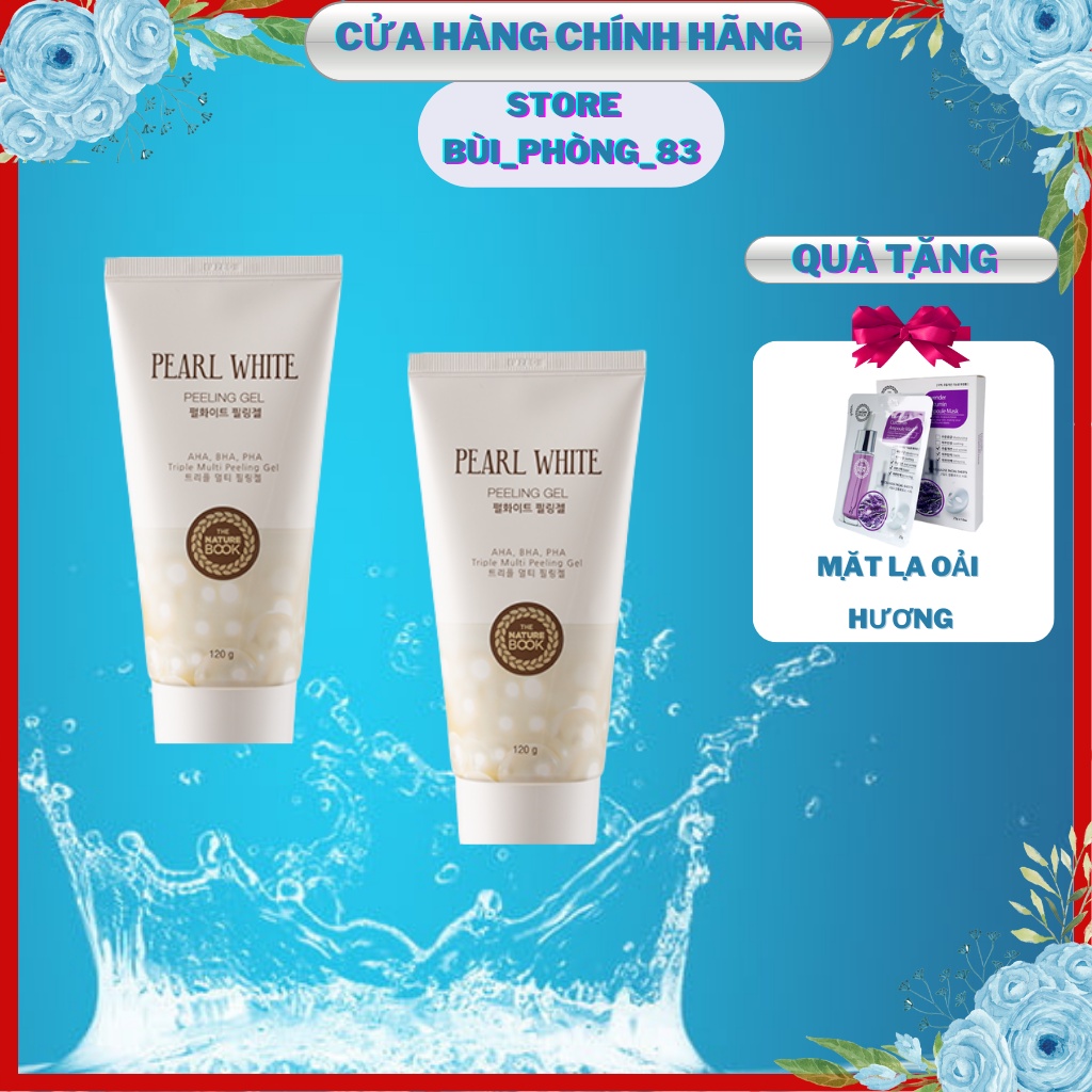 Gel tẩy tế bào chết ngọc trai dành cho mọi loại da,sạch mụn,dưỡng da The nature book 120g