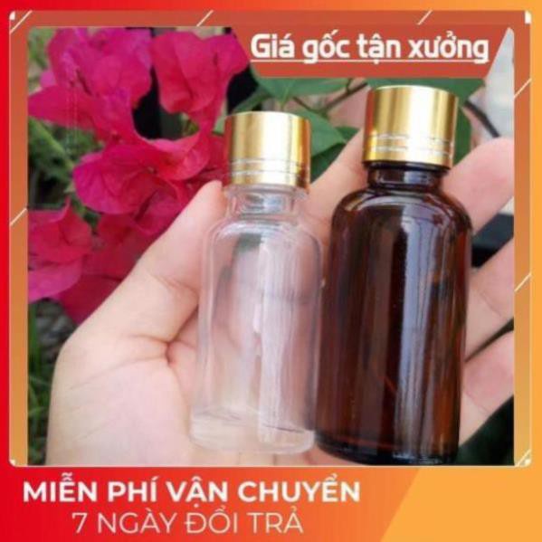 Lọ Chiết Serum ❤ GIÁ TỐT NHẤT ❤ Lọ đựng tinh dầu nắp Vặn vàng 15ml,20ml,30ml chiết serum , phụ kiện du lịch