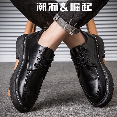 [GD04] Giày Da Lì Cổ Thấp Cho Nam Hàng Quảng Châu - Viền Chỉ Mũi Với Chất Da PU Quảng Châu loại tốt | BigBuy360 - bigbuy360.vn