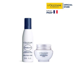L'Occitane nước cân bằng và kem dưỡng làm sáng da Trân Châu Mai 8 ml