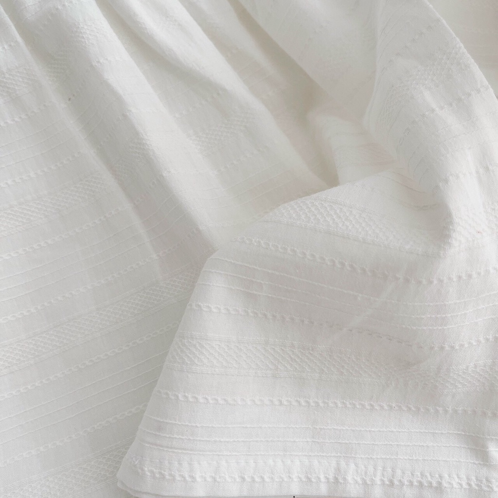 ÁO BABYDOLL BO EO TAY BỒNG TRẮNG - AO0657