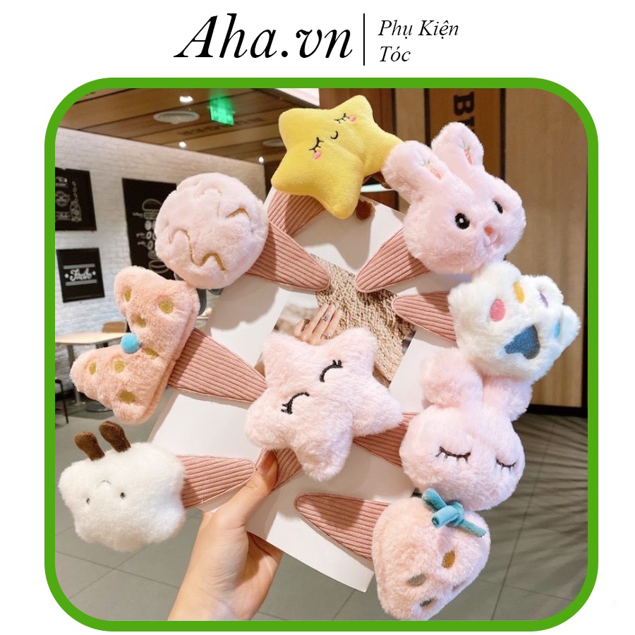 Kẹp tóc nữ thú bông phong cách tiểu thư hàn quốc