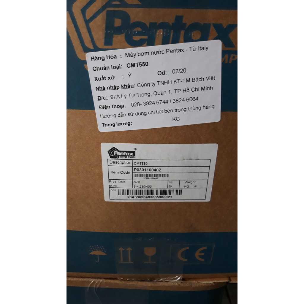 MÁY BƠM NƯỚC PENTAX CMT550