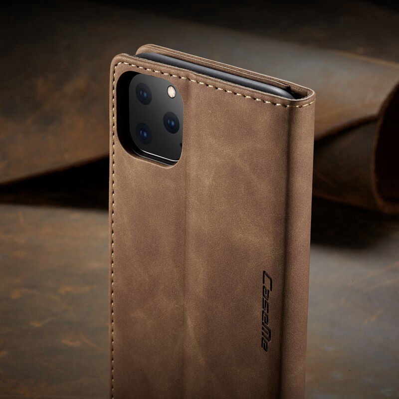 Caseme Magnetic Flip Card Wallet Leather Case For iPhone 11 Pro X XR XS Max 7 8 6 6s Plus Anti-knock Phone Holder Protection Cover