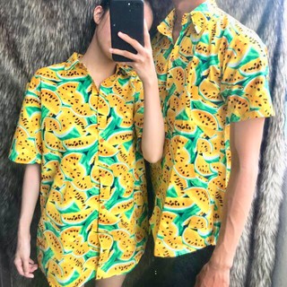 Áo sơ mi dưa hấu vàng