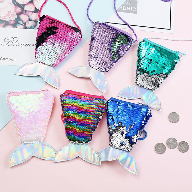 Túi Đeo Chéo Mini Đính Sequin Lấp Lánh Thời Trang Cho Bé Gái K6