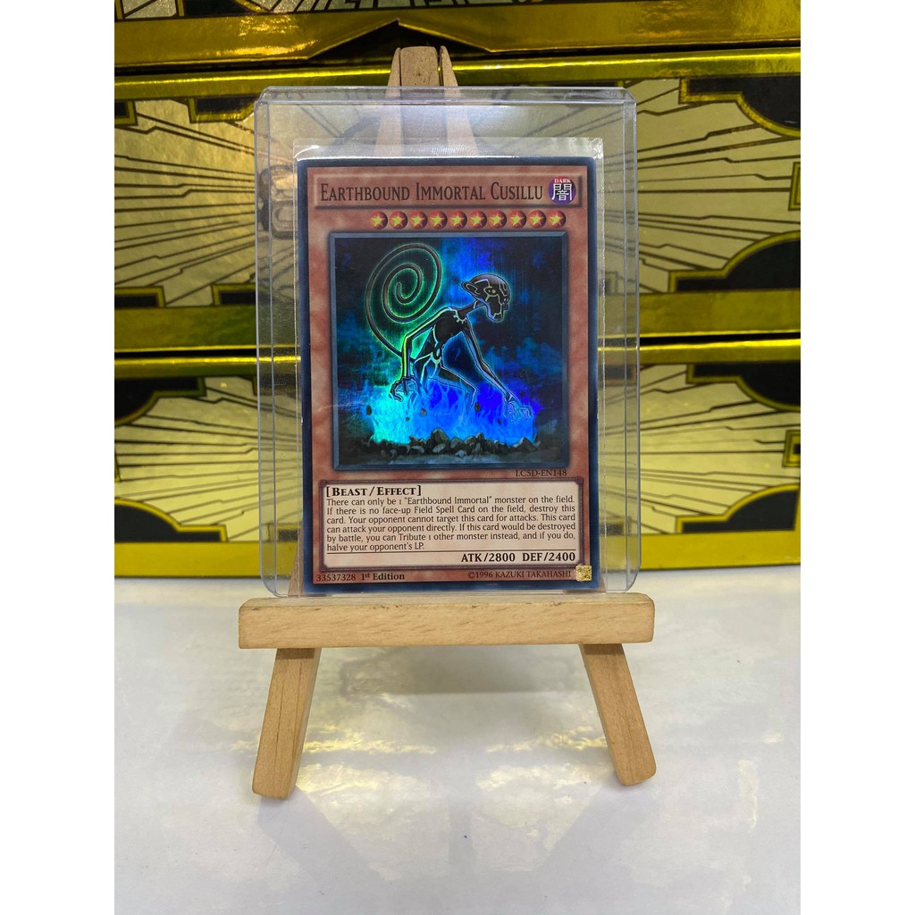 [ Dưa Hấu Yugioh ] Lá bài thẻ bài Thần Khỉ Earthbound Immortal Cusillu - Super Rare - Tặng bọc bài nhựa bảo quản