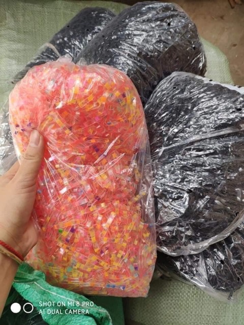 Chun nịt buộc tóc nhiều màu bịch 1kg