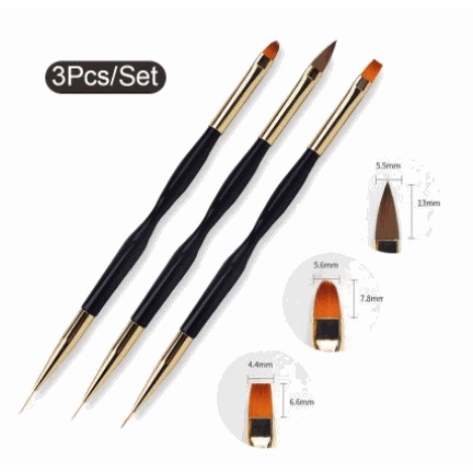 Set 3 Cọ Vẽ Trang Trí Móng Tay 3D JP5
