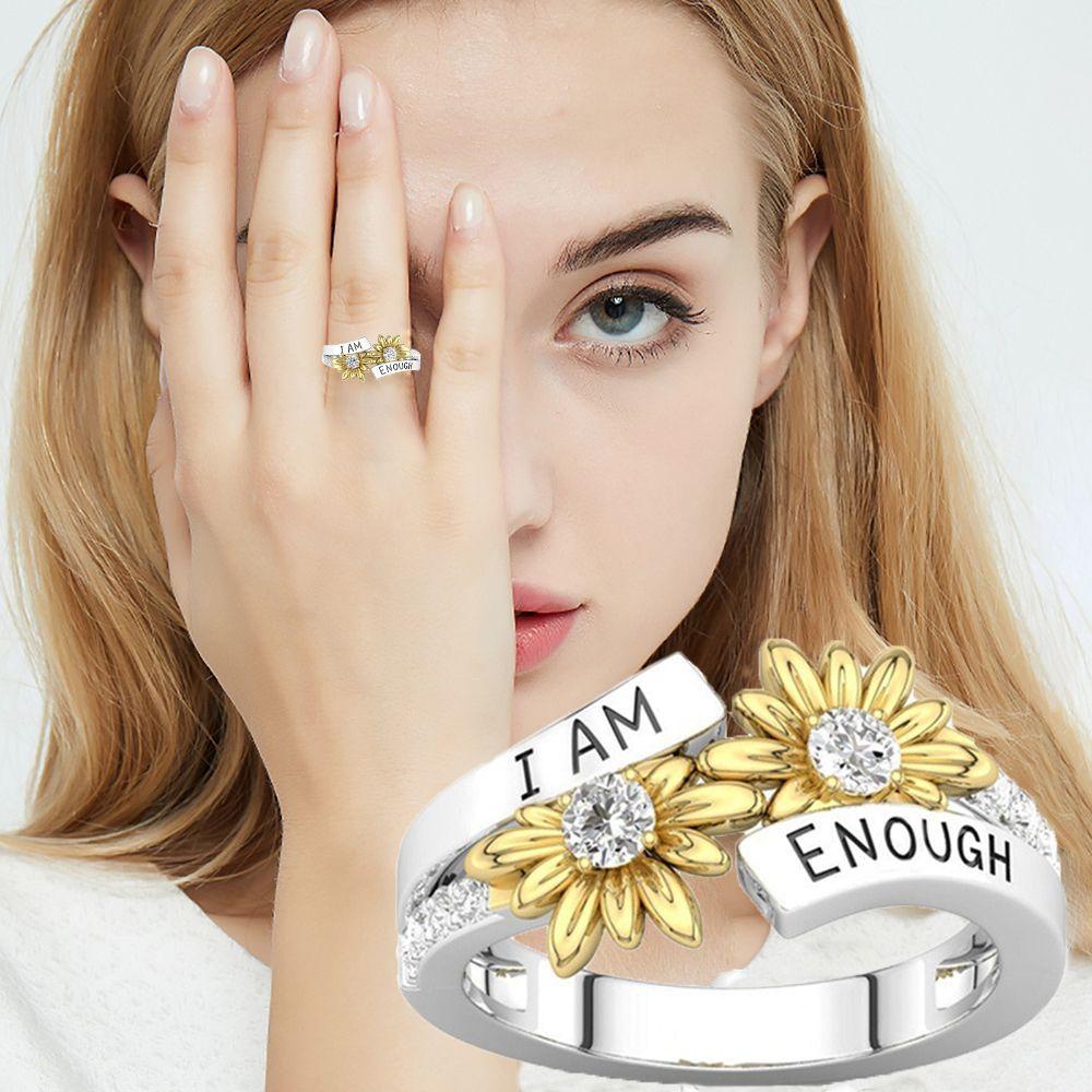 Nhẫn Đeo Khớp Ngón Tay Thời Trang Chữ Tiếng Anh I AM E-NOUGH