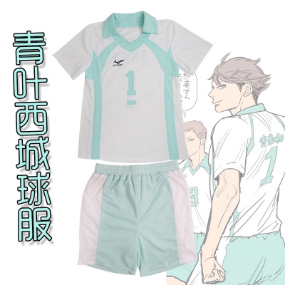 Bộ đồng phục áo thun tay ngắn và quần short cosplay nhân vật Aoba Johsai Oikawa Tooru trong Haikyuu chất lượng cao | BigBuy360 - bigbuy360.vn