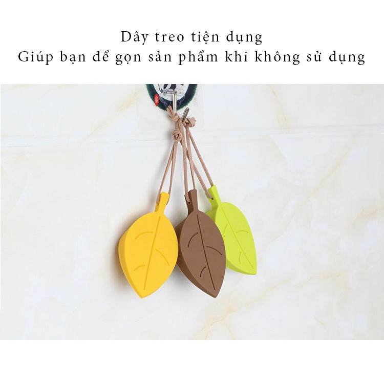 Miếng chặn cửa chắn gió chống va đập hình chiếc lá gia dụng tiện ích đồ chặn khe cửa silicon CLA