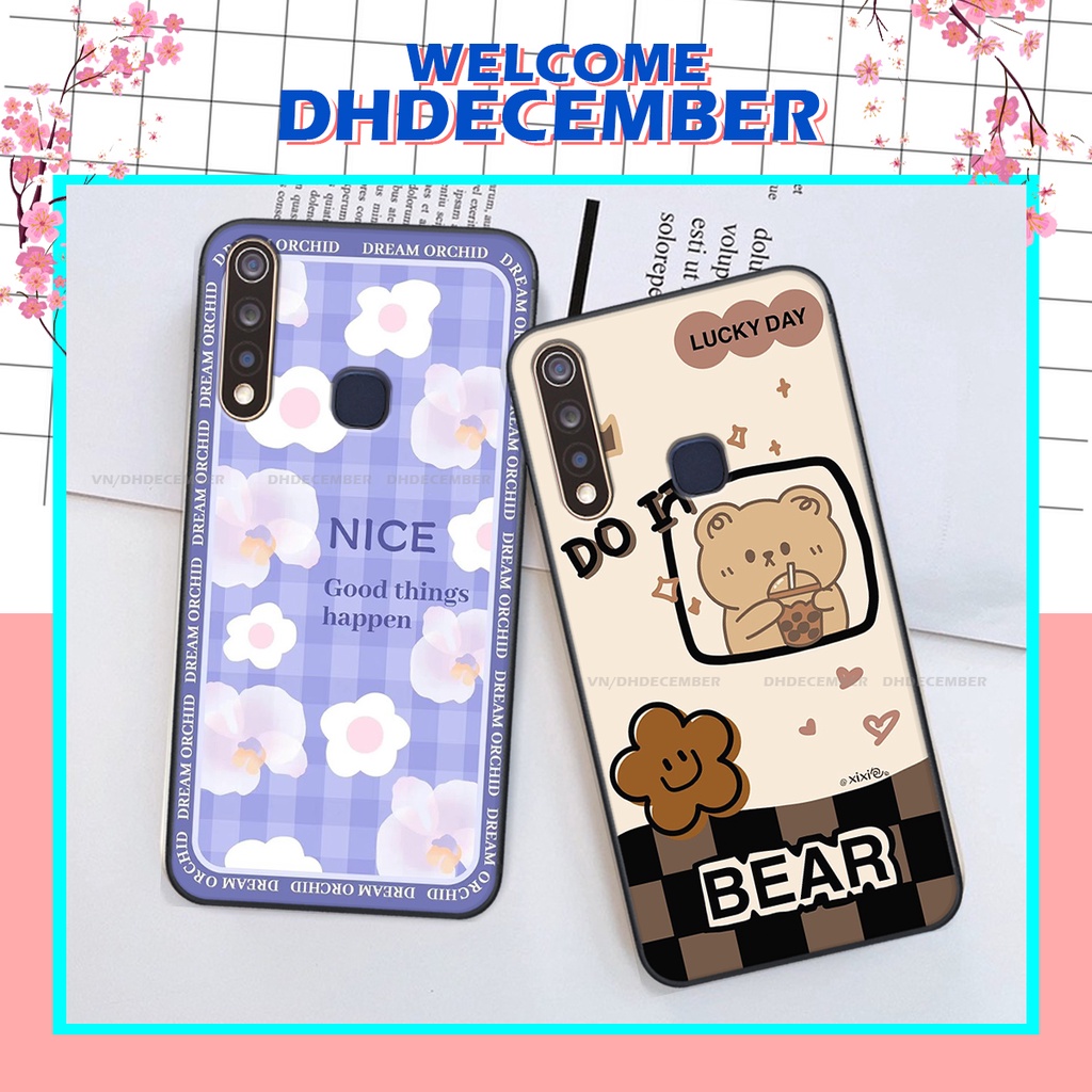 Ốp lưng Vivo Y19 in hình gấu K@ws, gấu nâu, dor@emon RẺ- ĐẸP- BỀN