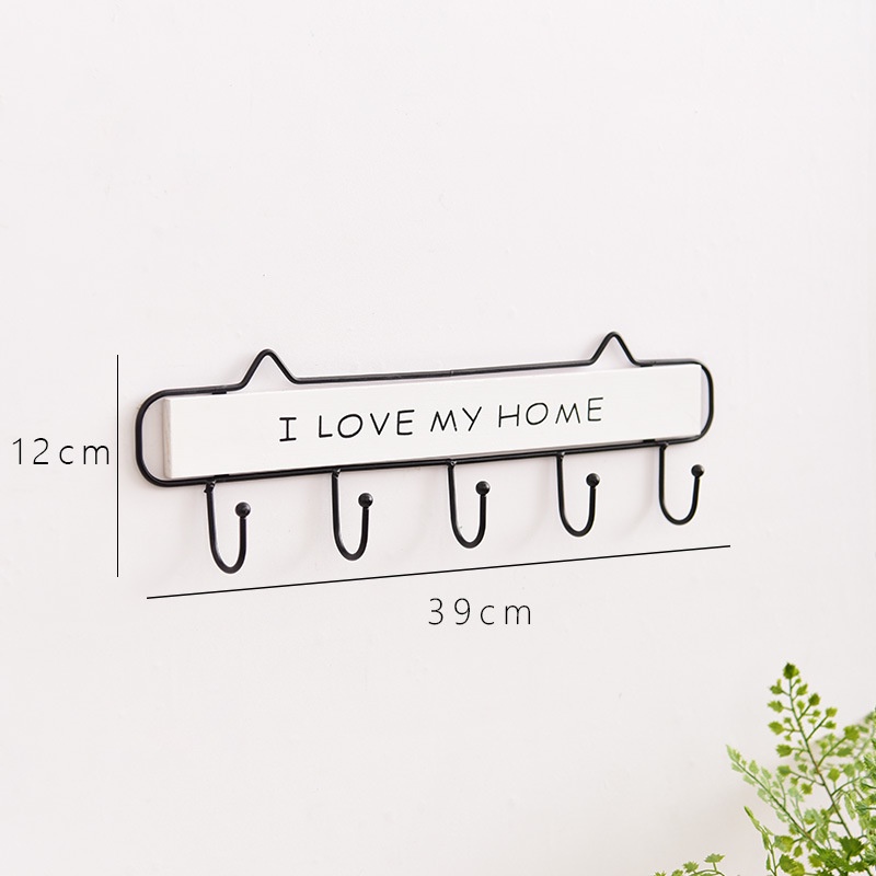 Móc treo quần áo, đồ dùng có chữ i love my home trang trí nhà cửa