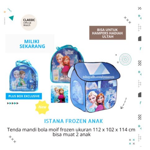 Lều Đồ Chơi Hình Công Chúa Anna Elsa 112x102 X 114 cm Cho Bé