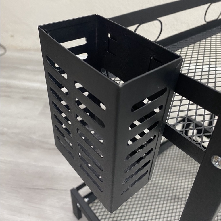 Kệ Gia Vị Đa Năng Nhà Bếp 2 Tầng SenNai Thép Cacbon Sơn Tĩnh Điện Cao Cấp KGV2T