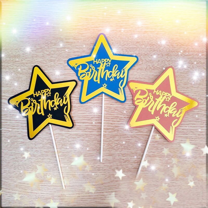 [SIÊU RẺ❤️] – 10 thẻ Sao- Trang trí bánh sinh nhật bánh kem